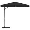vidaXL Garden Parasol with Steel Pole 300 cm Black