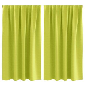 vidaXL Blackout Curtains with Rings 2 pcs Green 140 x 140 cm Polyester