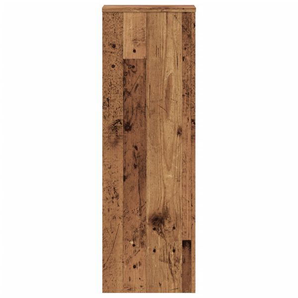vidaXL Plant Stands 2 pcs Old Wood 33x33x100 cm Engineered Wood