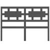 vidaXL Bed Headboard Grey 145.5x4x100 cm Solid Wood Pine