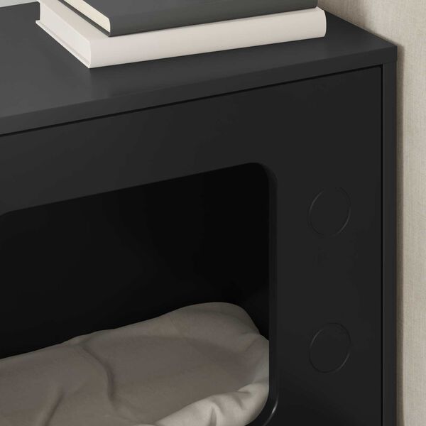 vidaXL Cat House Black 51 x 30 x 52 cm Engineered Wood