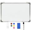 vidaXL Magnetic Dry-erase Whiteboard White 60x40 cm Steel