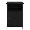vidaXL Bedside Cabinet Black Oak 40 x 42 x 60 cm Engineered Wood