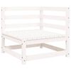 vidaXL Garden Sofa 3-Seater White Solid Wood Pine