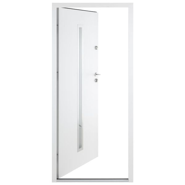 vidaXL Front Door White 110x207.5 cm Aluminium