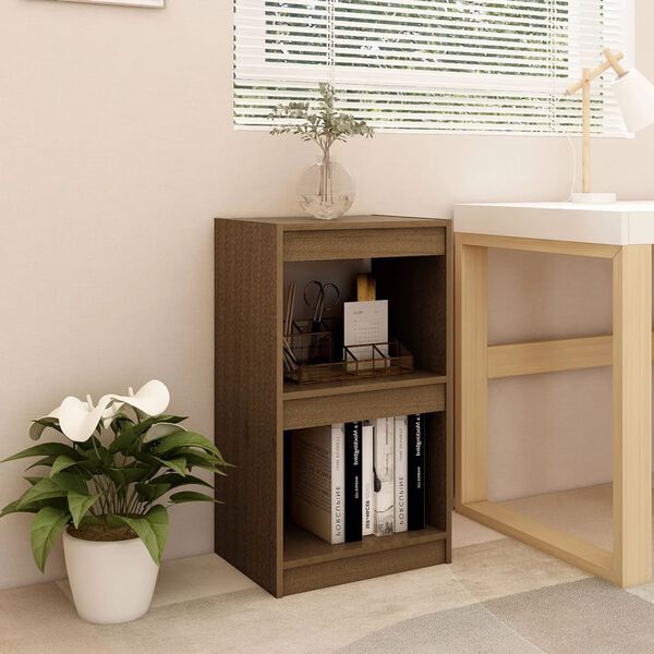 vidaXL Book Cabinet Honey Brown 40x30x71.5 cm Solid Pinewood