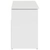 vidaXL Shoe Bench High Gloss White 102x30.5x45 cm Engineered Wood