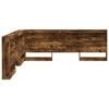 vidaXL Storage Headboard with Shelf Smoked Oak 200 cm Engineered Wood