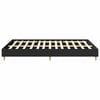 vidaXL Bed Frame No Mattress Black 140x200 cm Engineered Wood