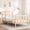 vidaXL Bed Frame without Mattress Single Solid Wood Pine