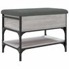 vidaXL Shoe Bench Grey Sonoma 62x42x45 cm Engineered Wood