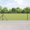 vidaXL Fence Post Grey 25 x 0.6 m (40 x 40 mm mesh) Steel and PVC