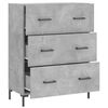 vidaXL Sideboard Concrete Grey 69.5x34x90 cm Engineered Wood