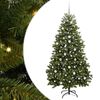 vidaXL Artificial Christmas Tree 210 cm 300 LEDs Warm White Green
