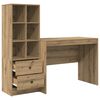 vidaXL Desk with Drawer 2 pcs Artisan Oak
