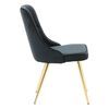 Venture Home Dining Chairs 2 pcs Velvet Deluxe Velvet Black and Brass