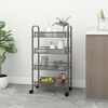 vidaXL 4-Tier Kitchen Trolley Grey 46x26x85 cm Iron