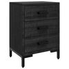 vidaXL Bedside Cabinet Black 36x30x54 cm Solid Pinewood