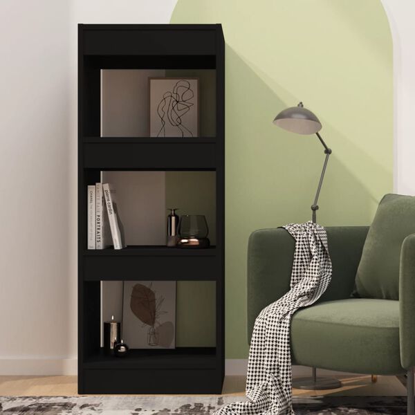 vidaXL Book Cabinet/Room Divider Black 40x30x103 cm Engineered Wood