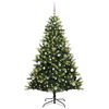 vidaXL Artificial Hinged Christmas Tree 150 LEDs Green 150 cm
