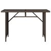 vidaXL Garden Table with Glass Top Brown 110x68x70 cm Poly Rattan