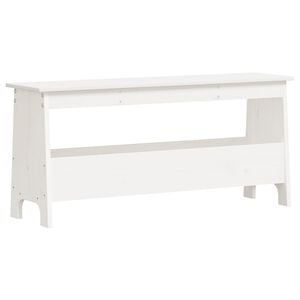 vidaXL Hall Bench White 100x28x45 cm Solid Wood Pine