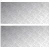 vidaXL Stair Tread Rectangular 2 pcs Silver 90 x 40 cm Aluminium