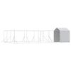 vidaXL Outdoor Dog Kennel with Roof Silver 10x6x2.5 m Galvanised Steel