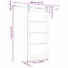 vidaXL Sliding Door ORKDAL White 93 x 202 cm Solid Pine Wood