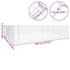 vidaXL Outdoor Dog Kennel Galvanised Steel 950x950x185 cm