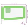 vidaXL Toddler Safety Bed Rail Green 100x25 cm Fabric