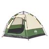 vidaXL Camping Tent Cabin 4-Person Green Quick Release