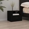 vidaXL Wall-mounted Bedside Cabinets 2 pcs Black 50x36x40 cm