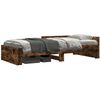 vidaXL Bed Frame with Headboard Smoked Oak 80 x 200 cm Engineered Wood
