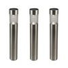 Luxform Solar LED Garden Post Lights Tacoma 3 pcs Silver 34315