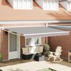 vidaXL Retractable Awning Manual Light Grey 400 x 300 cm