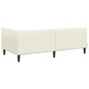 vidaXL Corner Bed Frame with Headboard Cream 80 cm x 200 cm Velvet