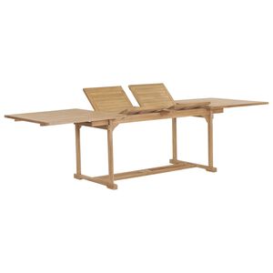 vidaXL Garden Table | Natural Teak | Solid Teak Wood | Large | Extendable