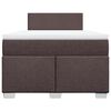 vidaXL Box Spring Bed with Mattress Dark Brown 120x200 cm Fabric
