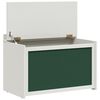 vidaXL Box with Storage and Chalkboard Front with Storage ROROS White