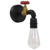 vidaXL Wall Lamp Faucet Design Black E27