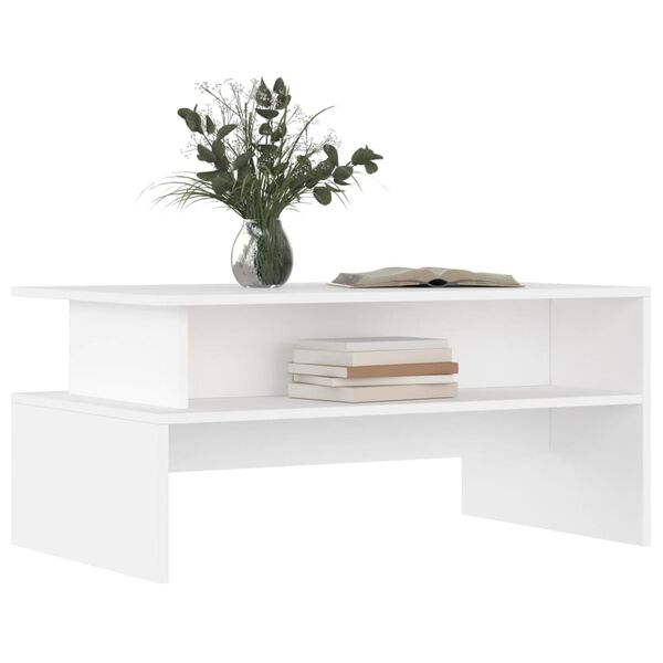 vidaXL Coffee Table White 90x55x42.5 cm Engineered Wood