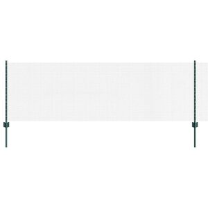 vidaXL Welded Wire Fence with Posts 50 x 0.8 m PVC-Coated Steel Green
