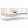 vidaXL Day Bed without Mattress White 90x200 cm Solid Wood Pine