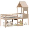 vidaXL High Sleeper Bed without Mattress 75x190 cm Solid Wood Pine