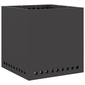 vidaXL Smokeless Fire Bowl Black 48 x 48 x 50 cm Weathering Steel