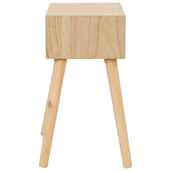 vidaXL Bedside Table with a Drawer 44x30x58.5 cm Solid Pinewood