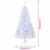 vidaXL Artificial Christmas Tree with Stand White 150 cm PVC and Steel