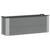 vidaXL Garden Raised Bed Grey 100 x 30 36 cm WPC and Aluminium