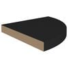 vidaXL Floating Corner Shelf Black 35x35x3.8 cm MDF